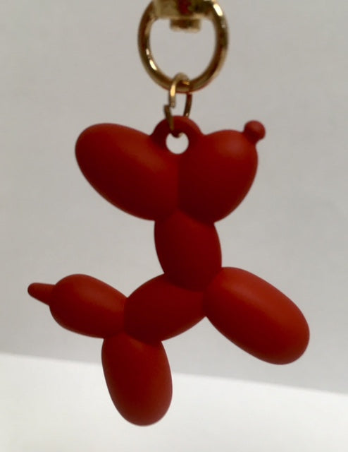 Balloon Dog Keychain - Matte Lifeguard Red