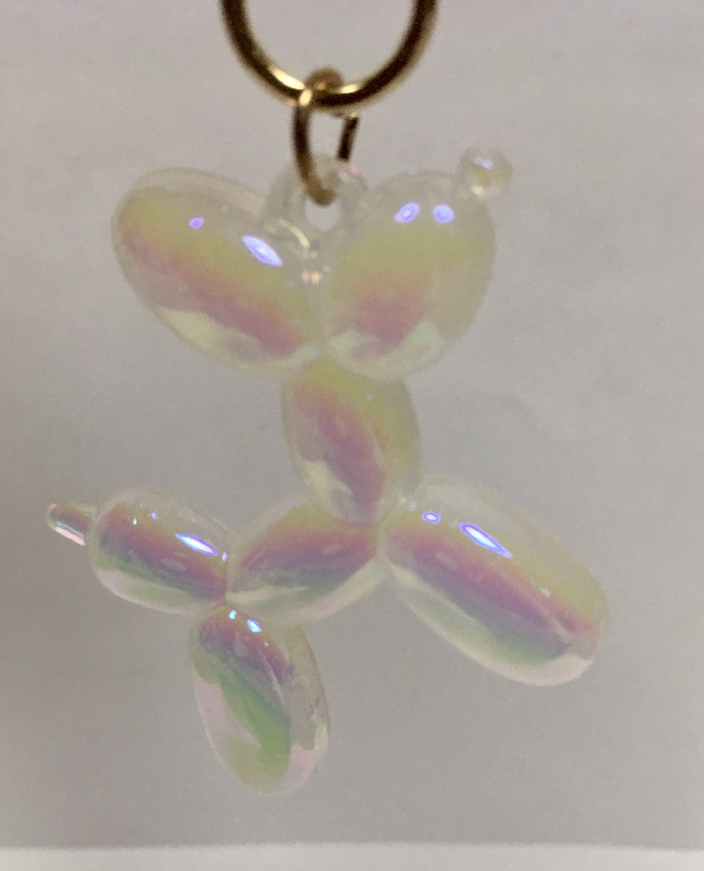 Balloon Dog Keychain - Iridescent Pearl